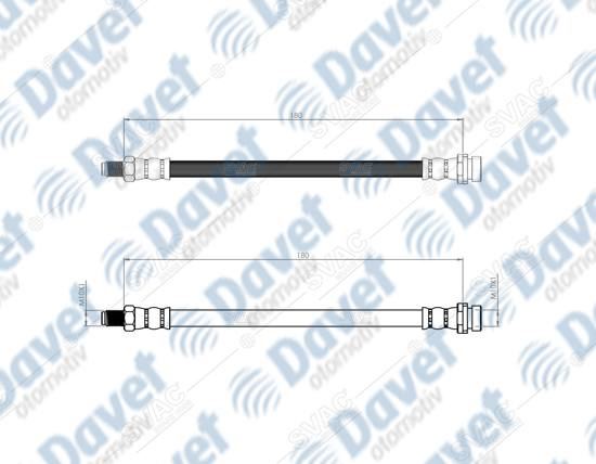 WBH0381 Fren Hortumu Arka Sol-Sag 150mm Ford Galaxy (Wa6) 2011- / Ford S-Max 2006- / Volvo S60 Ii 2010-